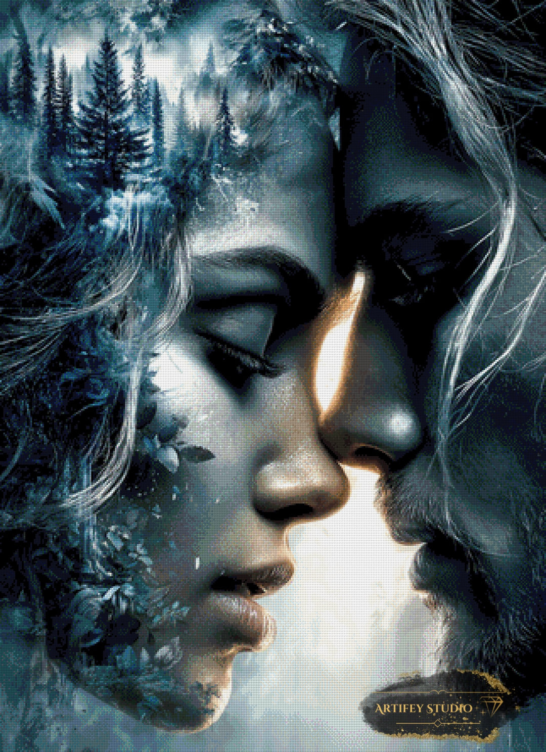 Echo der Herzen by Mirael 80x110 mit 130 Farben - Artifey Studio