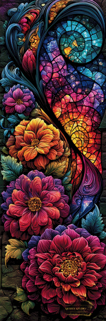 Kathedralen-Blüte by Mirael 60x180 mit 340 Farben