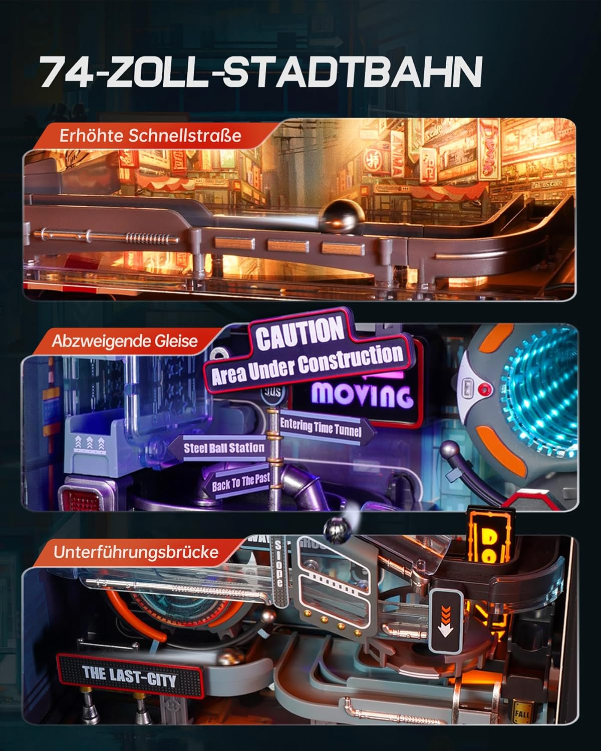 Die letzte Stadt - Murmelbahn, Modellbausatz, 3D-Puzzle