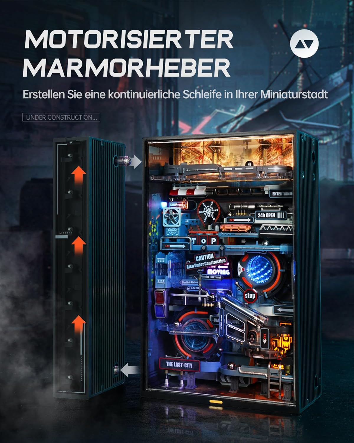 Die letzte Stadt - Murmelbahn, Modellbausatz, 3D-Puzzle