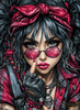 Pink Rebellion by Mirael 80x110 mit 170 Farben