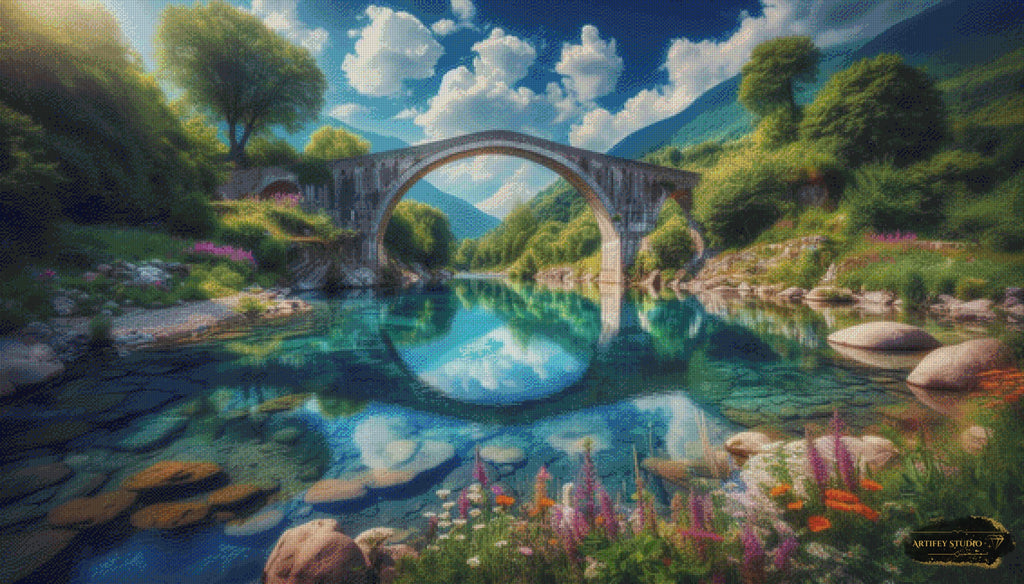 Das Auge des Tals by Diynamite 140x80 mit 210 Farben - Artifey Studio