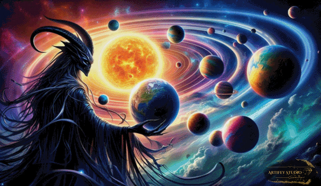 Master of the Planets by MAD 120x70 mit 310 Farben Artifey Studio