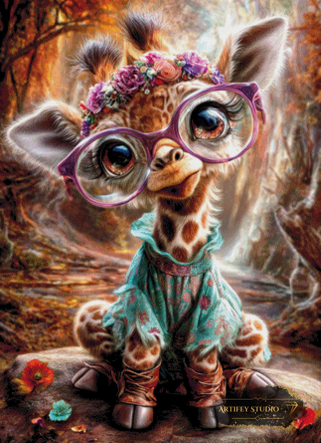 Gina die Clevere by LaViie 80x100 mit 320 Farben Artifey Studio