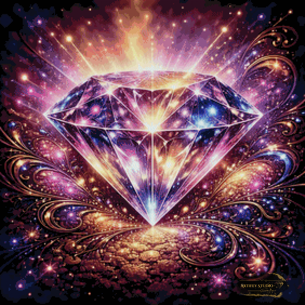 Diamantenrausch by Daye 70x70 mit 150 Farben