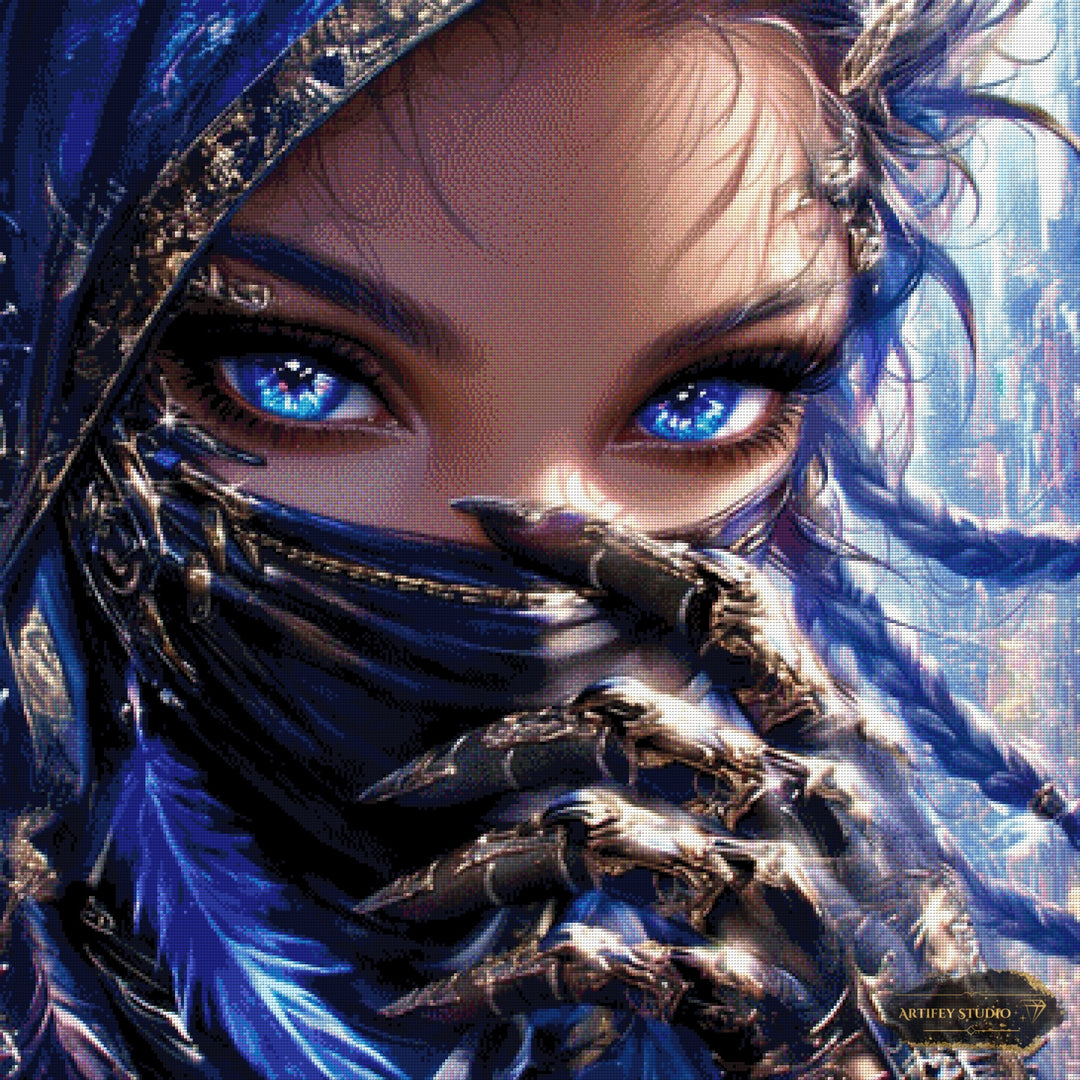 Deep blue Desert by Artifey 90x90 mit 180 Farben - Artifey Studio