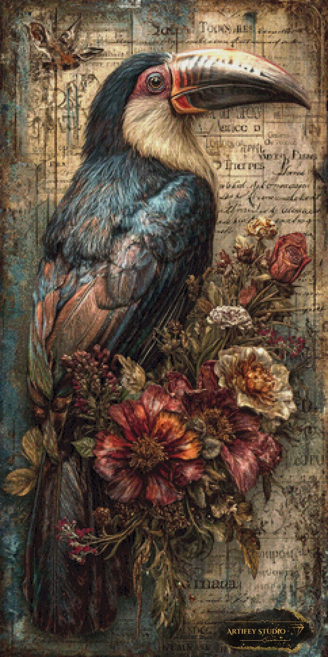 Der Gelehrte des Waldes by Mirael 60x120 mit 180 Farben Artifey Studio
