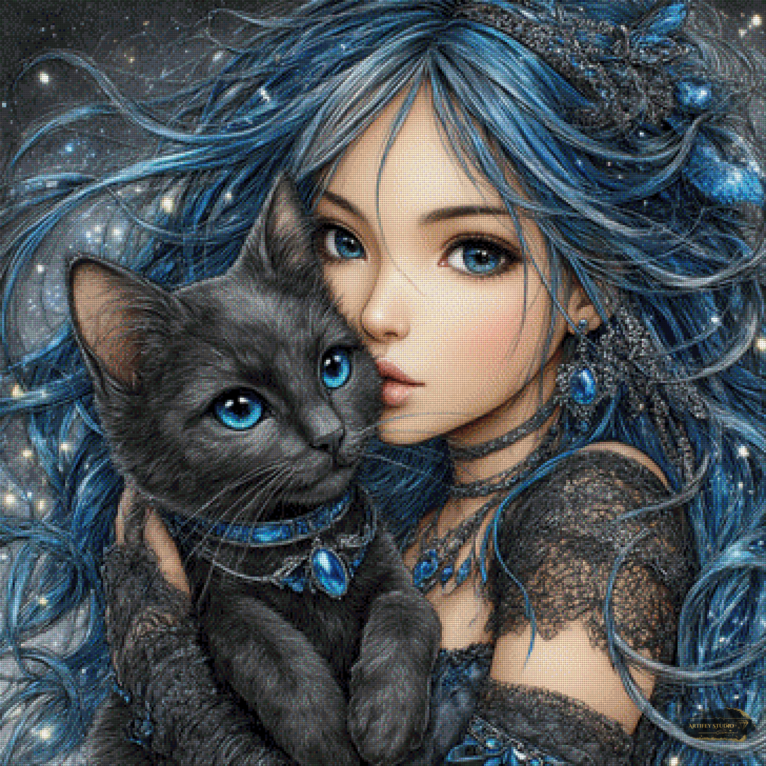 Kissing the Cat by Lexxa 90x90 mit 170 Farben