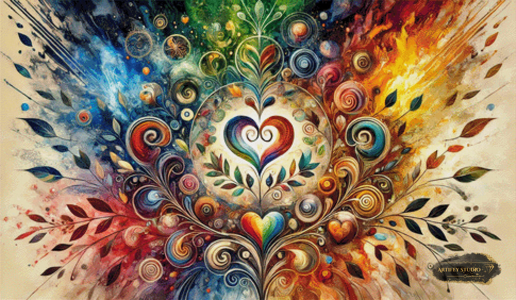 Wurzel der Liebe by Pixxchicks 120x70 mit 350 Farben - Artifey Studio