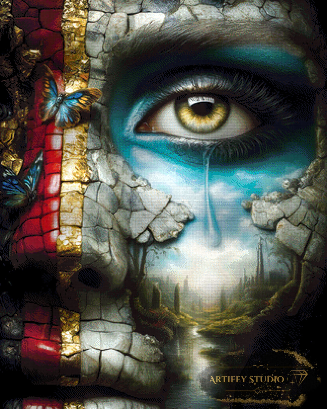 It was an empty world by Skyler 80x100 mit 220 Farben - Artifey Studio