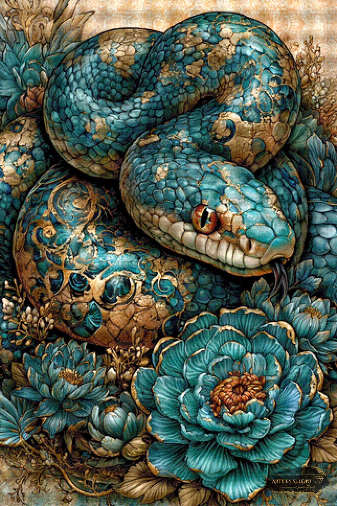 Queen of Snakes by Mirael 80x120 with 220 colors