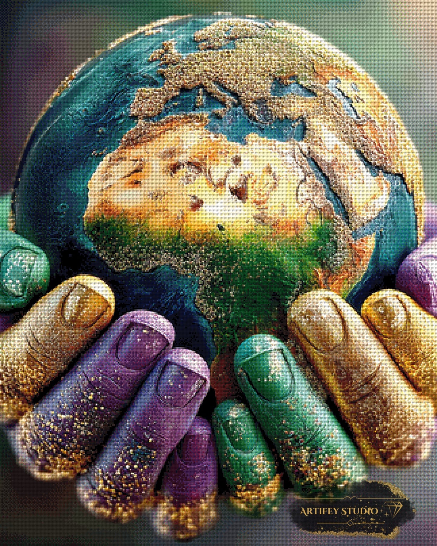 Hoffnung in den Händen by Morrigan 80x100 mit 300 Farben