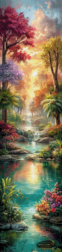 Es plätschert am Bach by Artifey 40x160 mit 320 Farben