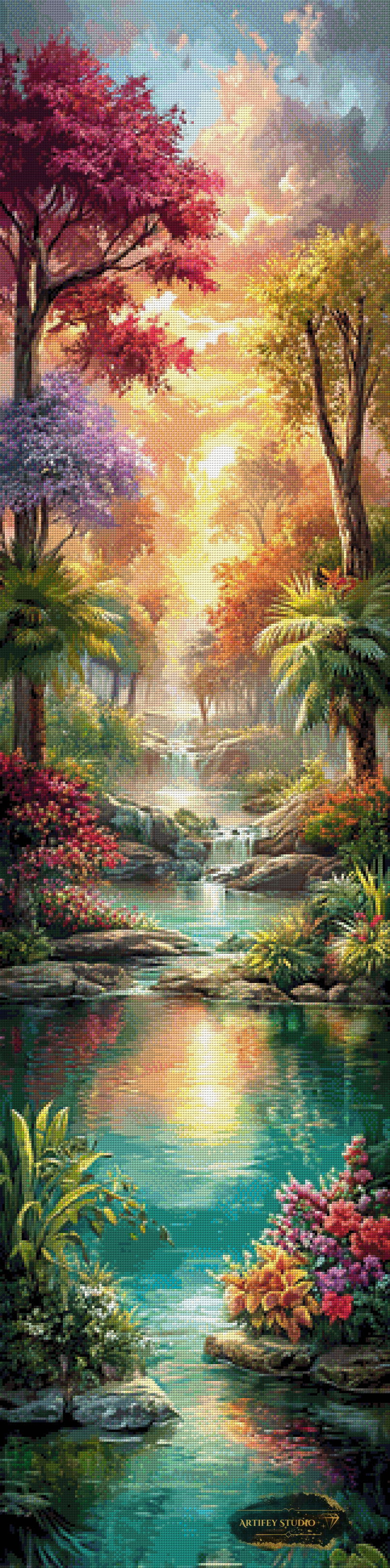 Es plätschert am Bach by Artifey 40x160 mit 320 Farben