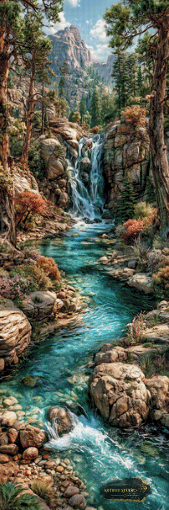 Pfad des Wassers by Artifey 50x150 mit 230 Farben