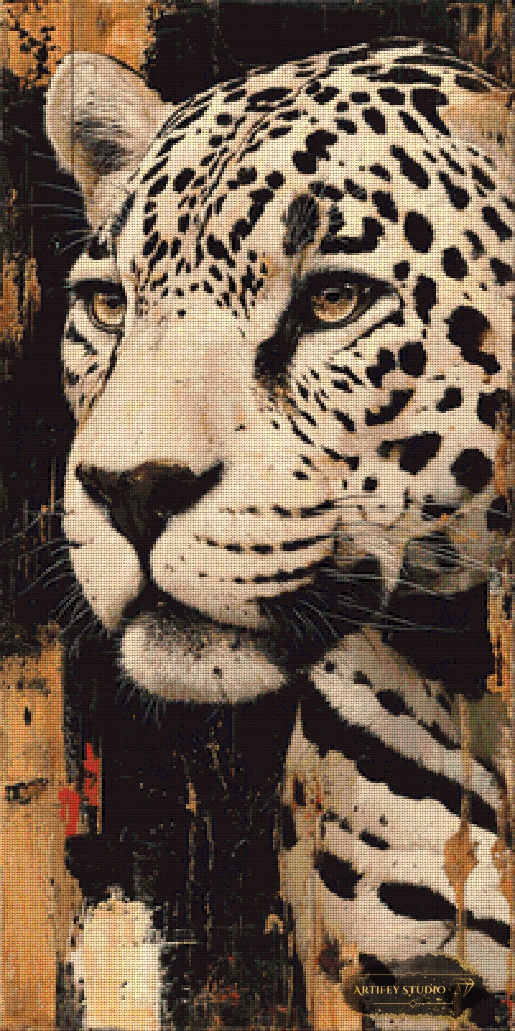 The Whisper of the Leopard by Morrigan 50x100 mit 90 Farben - Artifey Studio