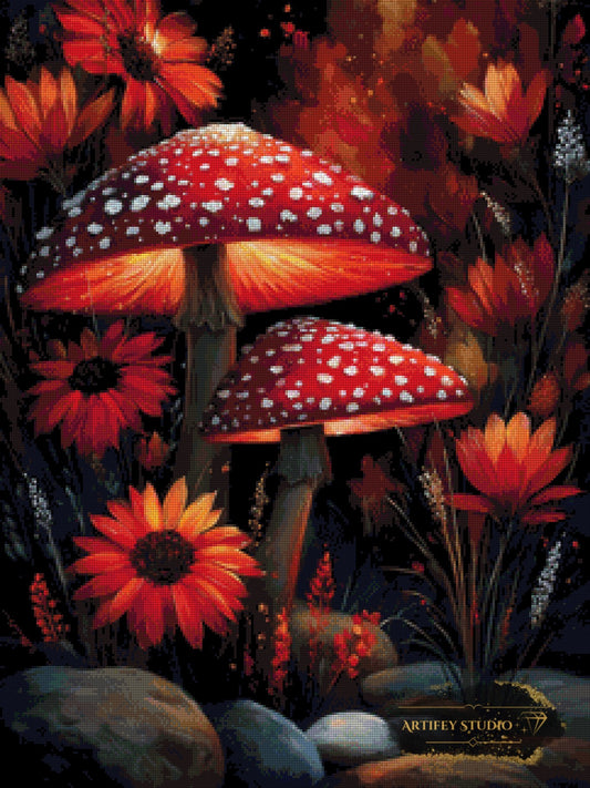 Autumn Ember in red by Morrigan 60x80 mit 170 Farben