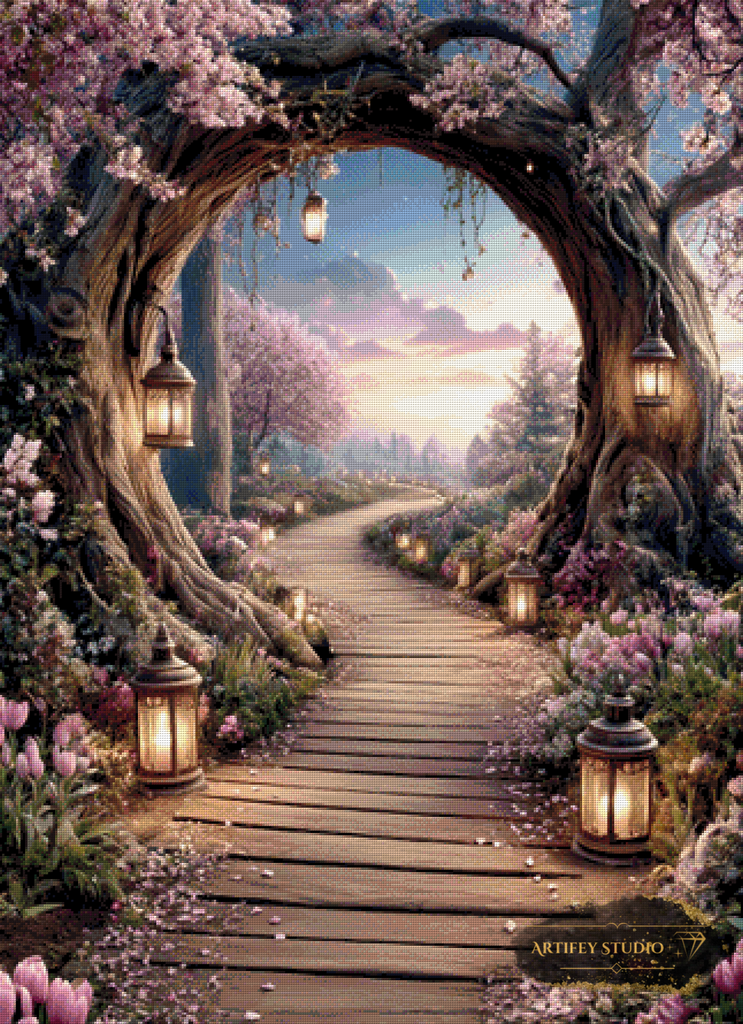 Der Pfad des sanften Lichts by LaViie 80x110 mit 190 Farben