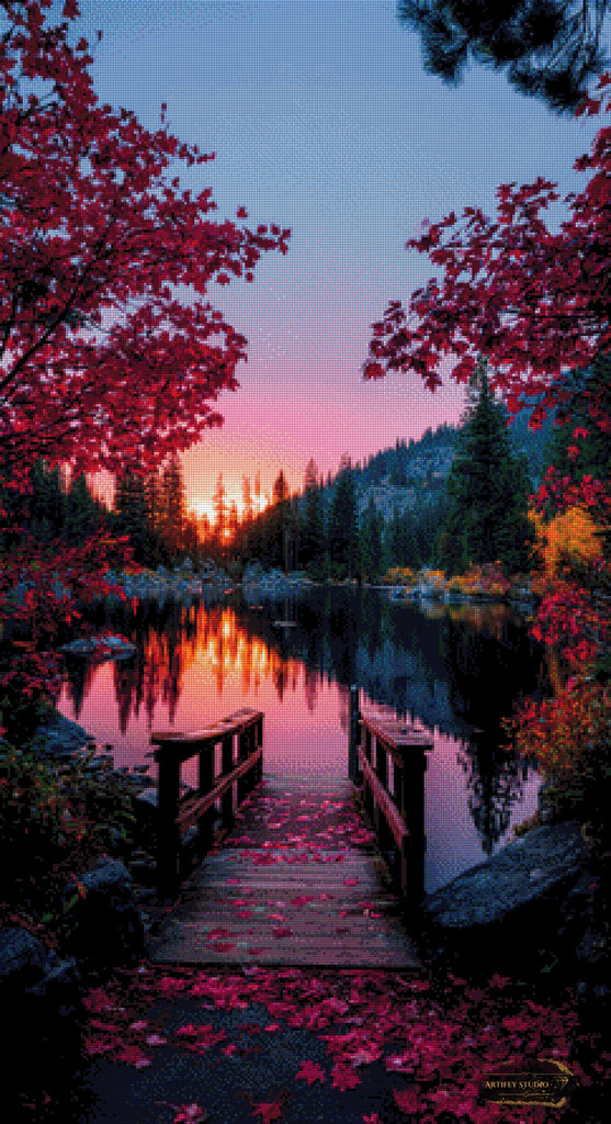 Abendrot am See by Artifey 60x110 mit 210 Farben - Artifey Studio