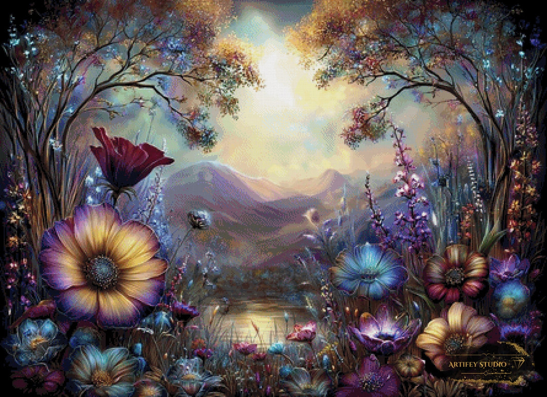 Magische Landschaft by Morrigan 110x80 mit 240 Farben Artifey Studio