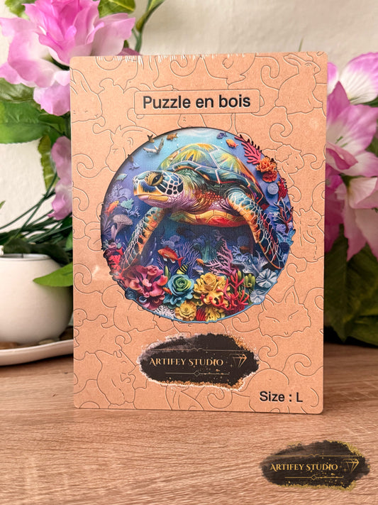 Holzpuzzle- Schildkröte
