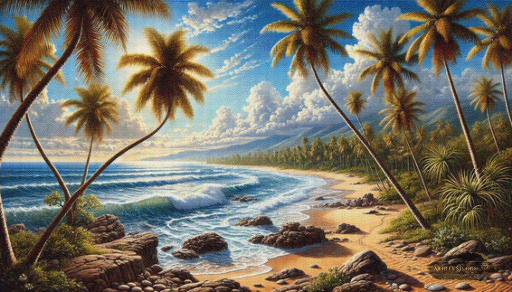 Inseltraum am Meer by Diynamite 140x80 mit 250 Farben - Artifey Studio