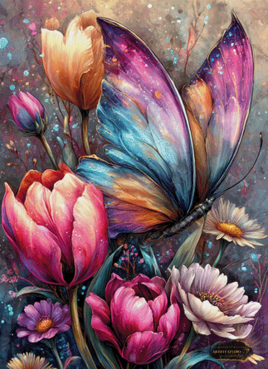 Butterfly by Kaida 80x110 mit 340 Farben