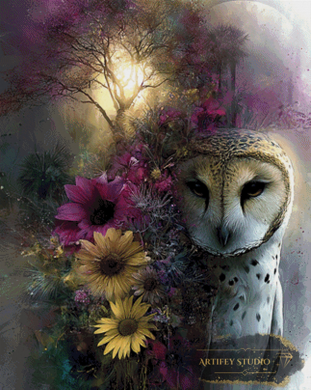 Snowy by Morrigan 80x100 mit 170 Farben - Artifey Studio