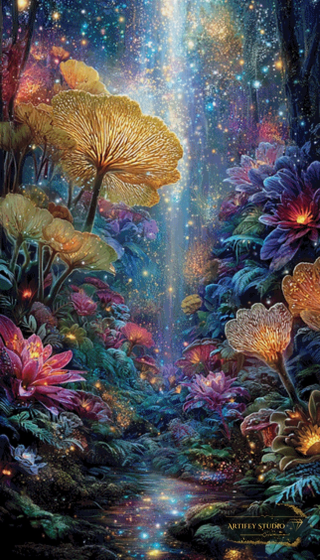 Flowers of Fantasy by Morrigan 80x140 mit 330 Farben - Artifey Studio