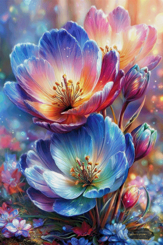 Aura der Blumen by Artifey 80x120 mit 400 Farben