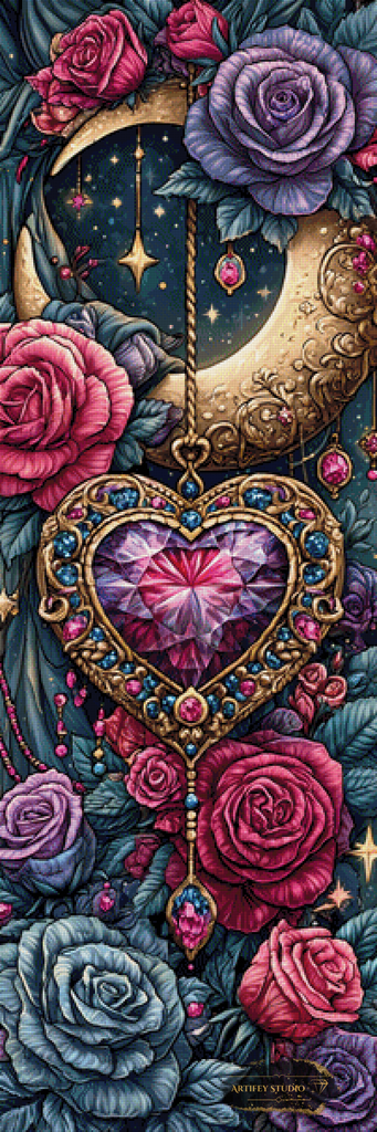 Herzschlag des Mondes by Mirael 50x150 mit 270 Farben