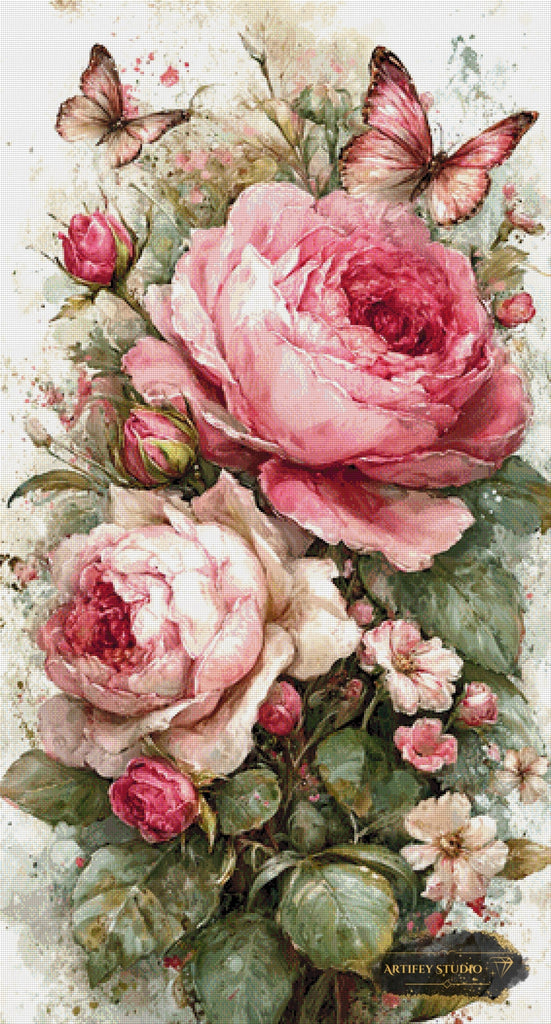 Sussurro di Fiori by Mirael 70x130 mit 210 Farben Artifey Studio