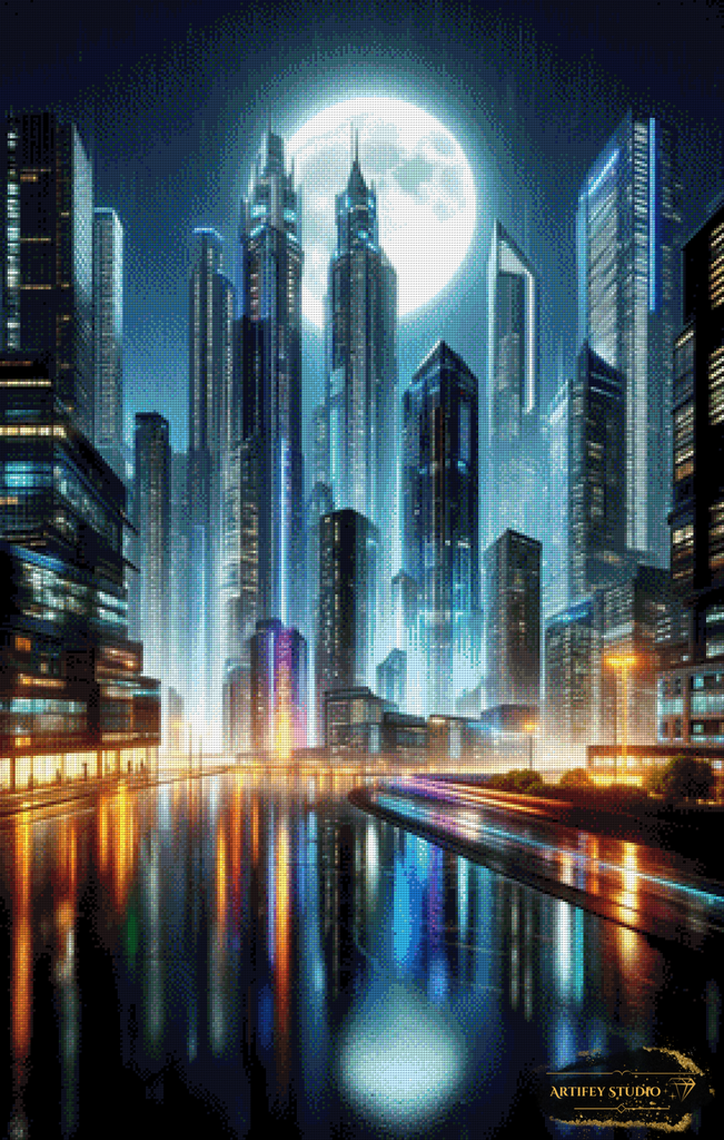 City at Night by MAD 70x110 with 240 colors