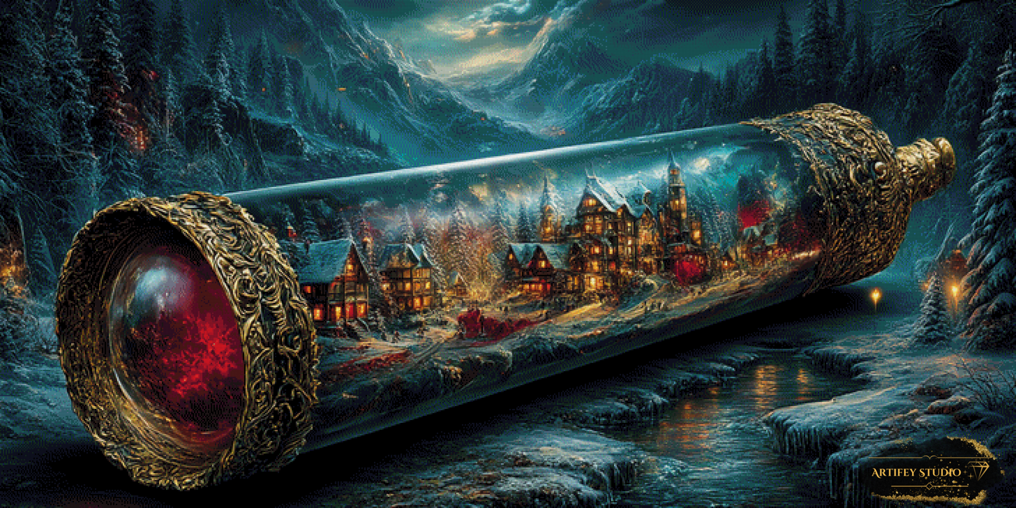 Winter in a glass jar by Morrigan 180x90 with 240 colors