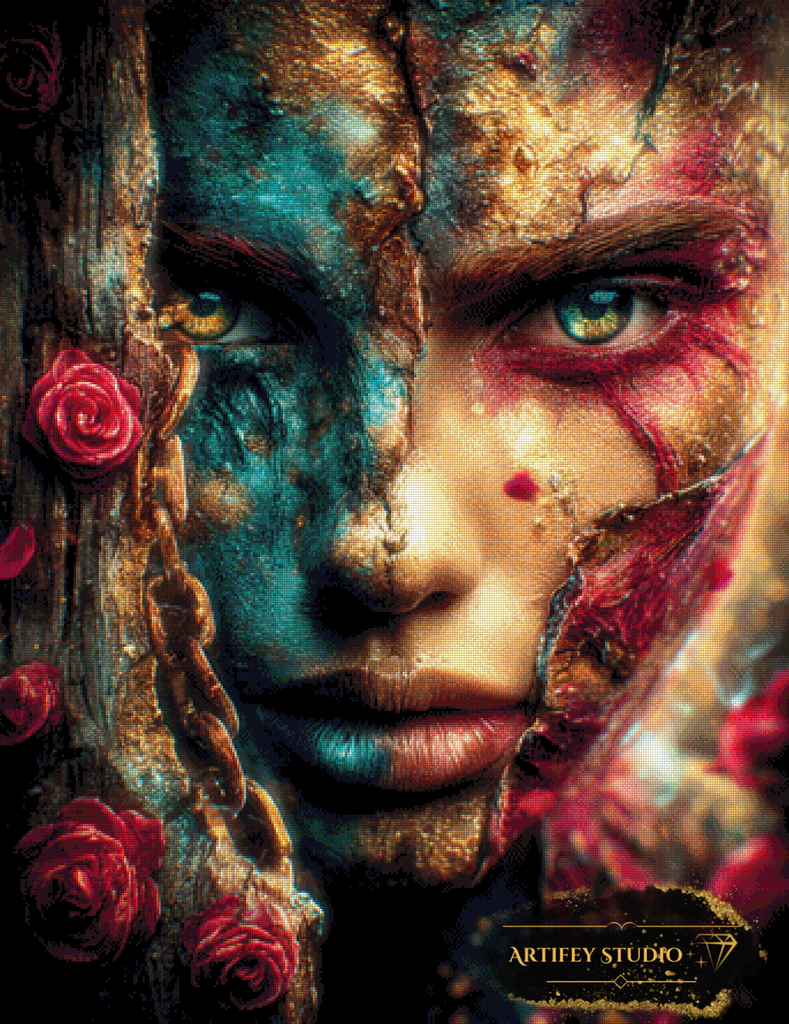 Metamorphose by Morrigan 85x110 mit 280 Farben - Artifey Studio