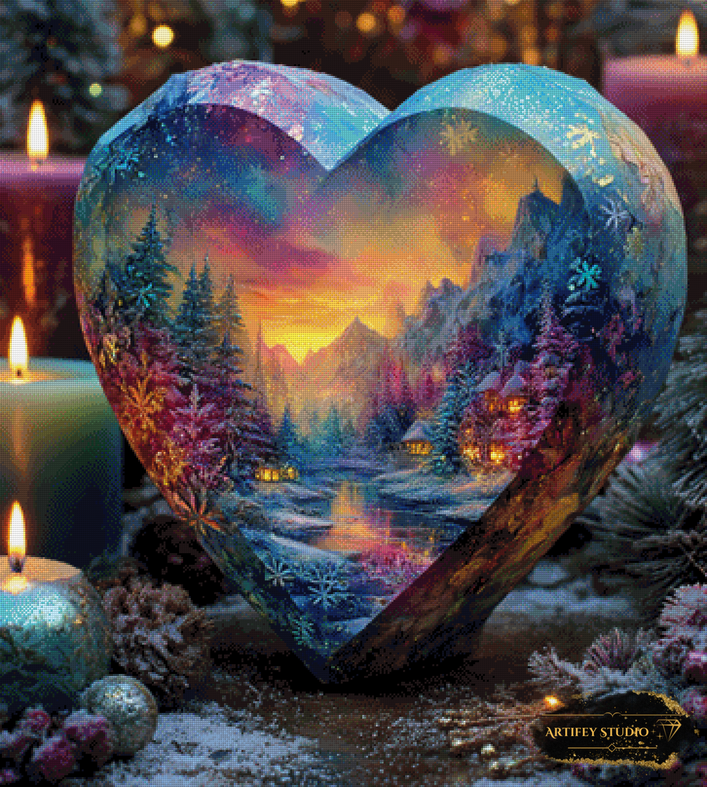 Winter heart by Morrigan 90x100 with 290 colors