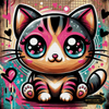 Fat cat by DIYnamite 70x70 mit 190 Farben - Artifey Studio