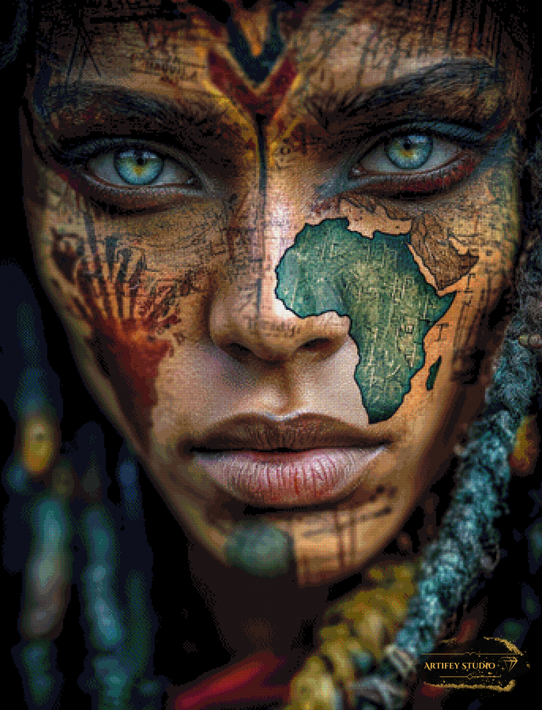 Africa by Morrigan 85x110 mit 200 Farben - Artifey Studio