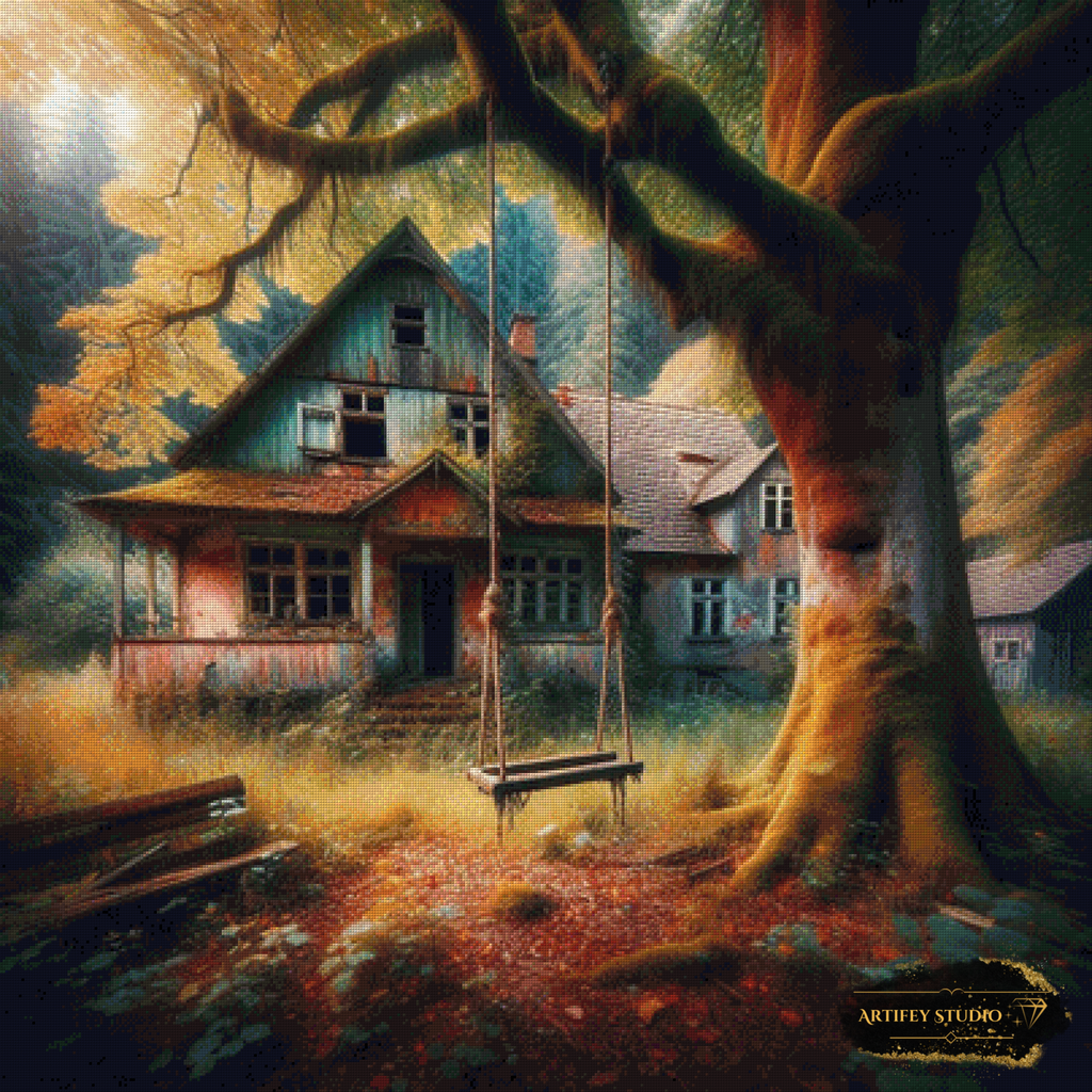Grandmother´s forgotten house by DIYnamite 100x100 mit 200 Farben - Artifey Studio