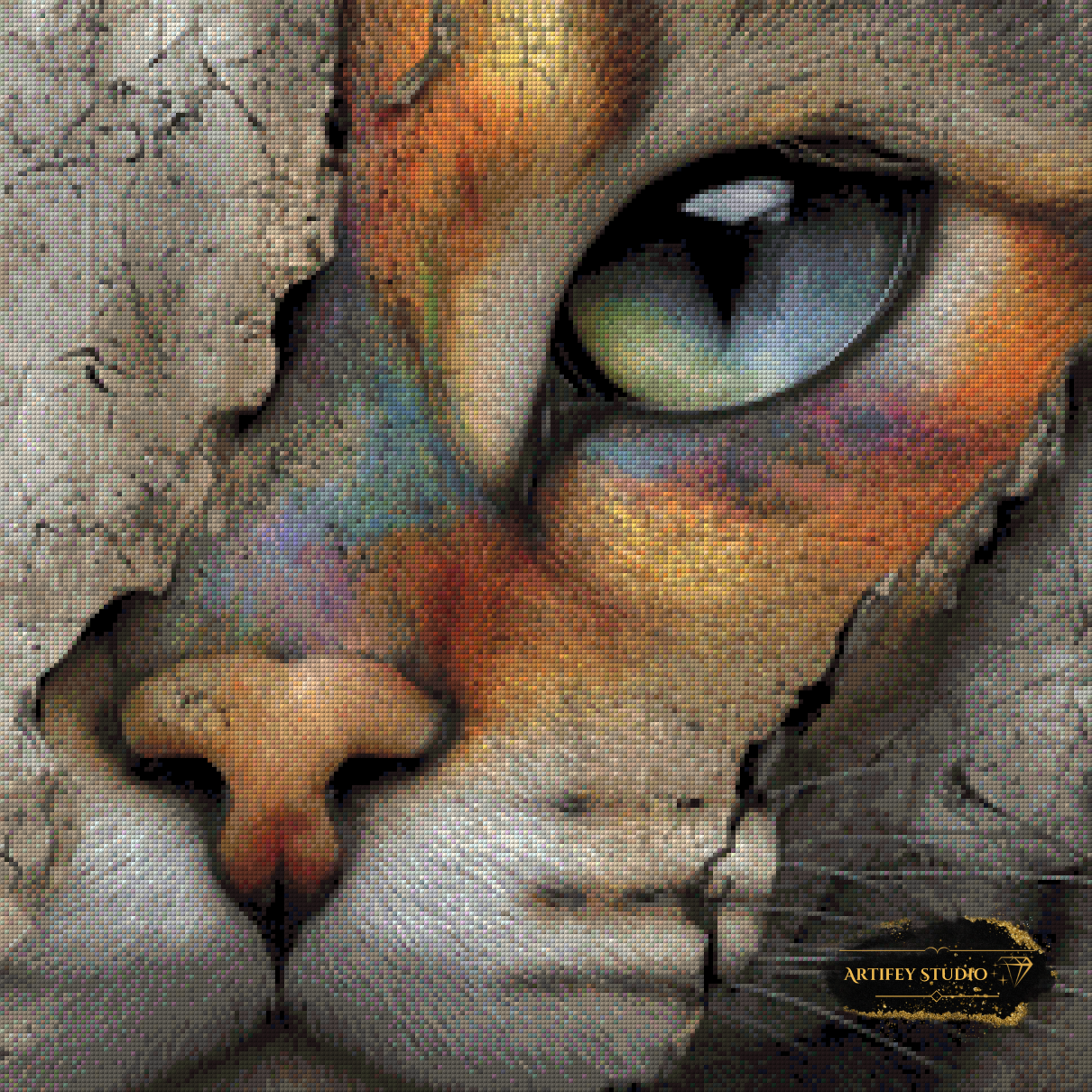 Cat by Morrigan 60x60 with 140 colors