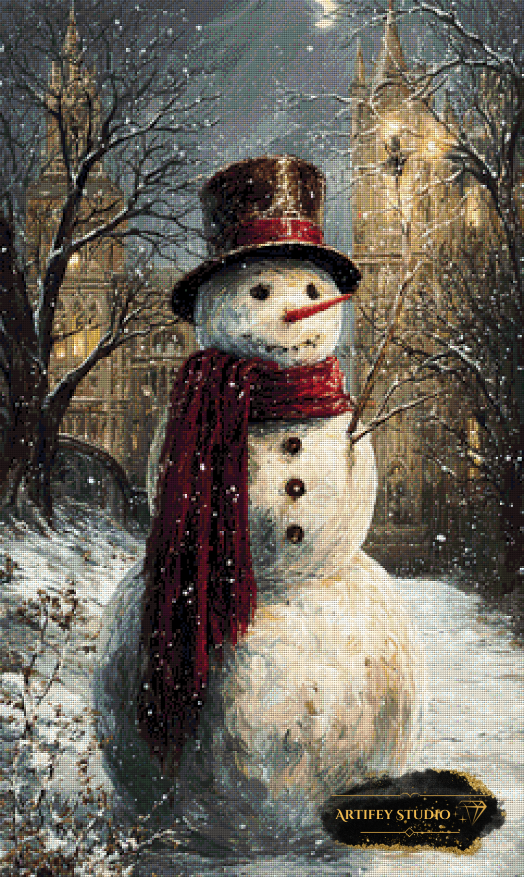 Snowman by Skyler 60x100 mit 130 Farben - Artifey Studio
