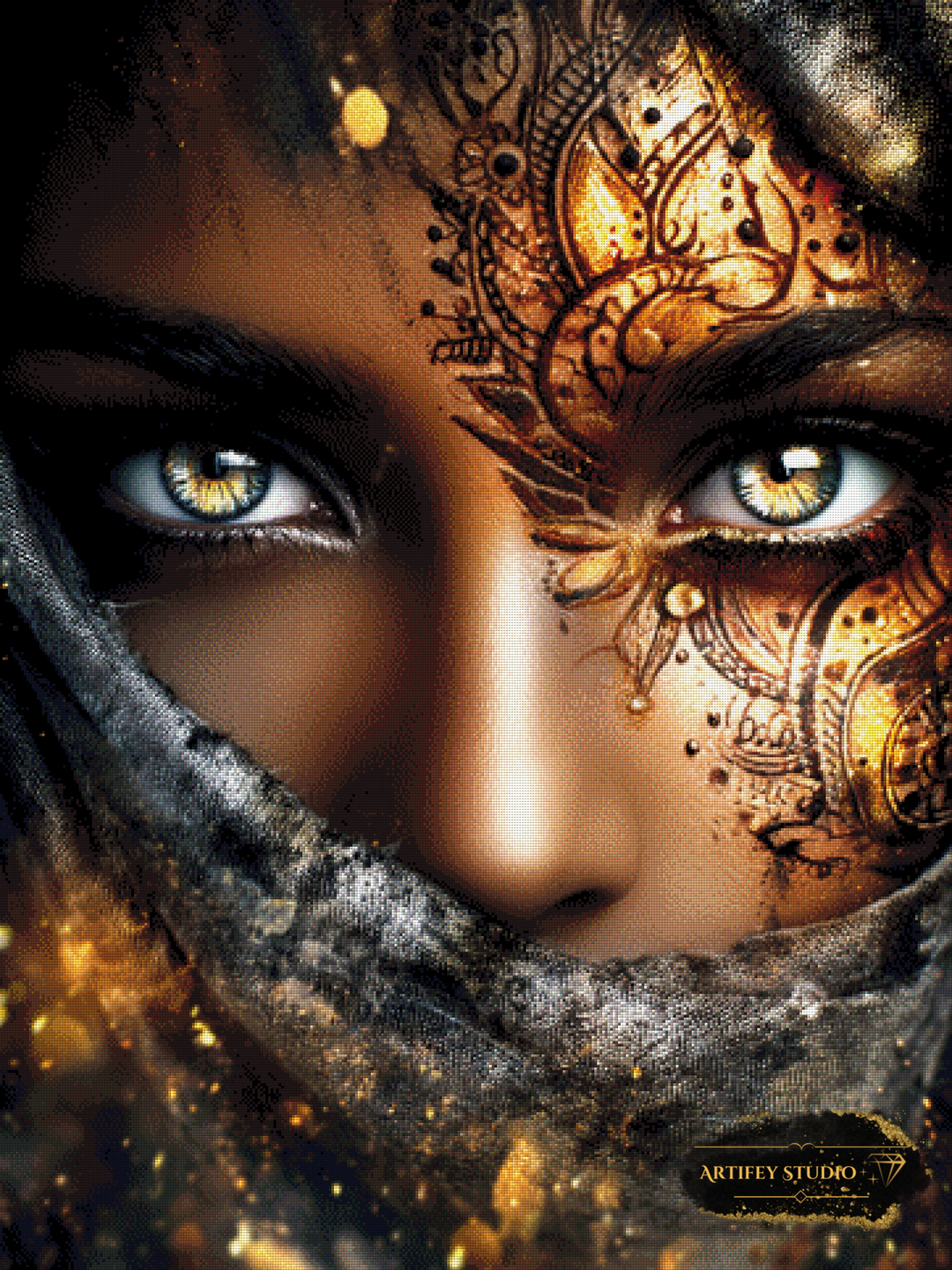 Golden Blick by Artifey 90x120 mit 220 Farben - Artifey Studio