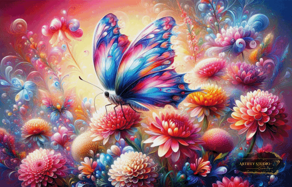 Schmetterling Paradies by Artifey 140x90 mit 360 Farben - Artifey Studio