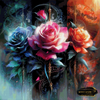 Trinity of Roses by Mirael 80x80 mit 330 Farben - Artifey Studio