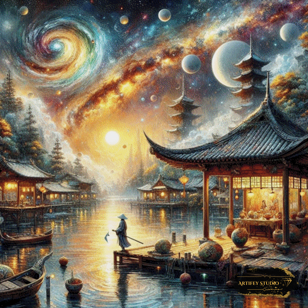 Cosmic Temple by Artifey 110x110 mit 220 Farben - Artifey Studio