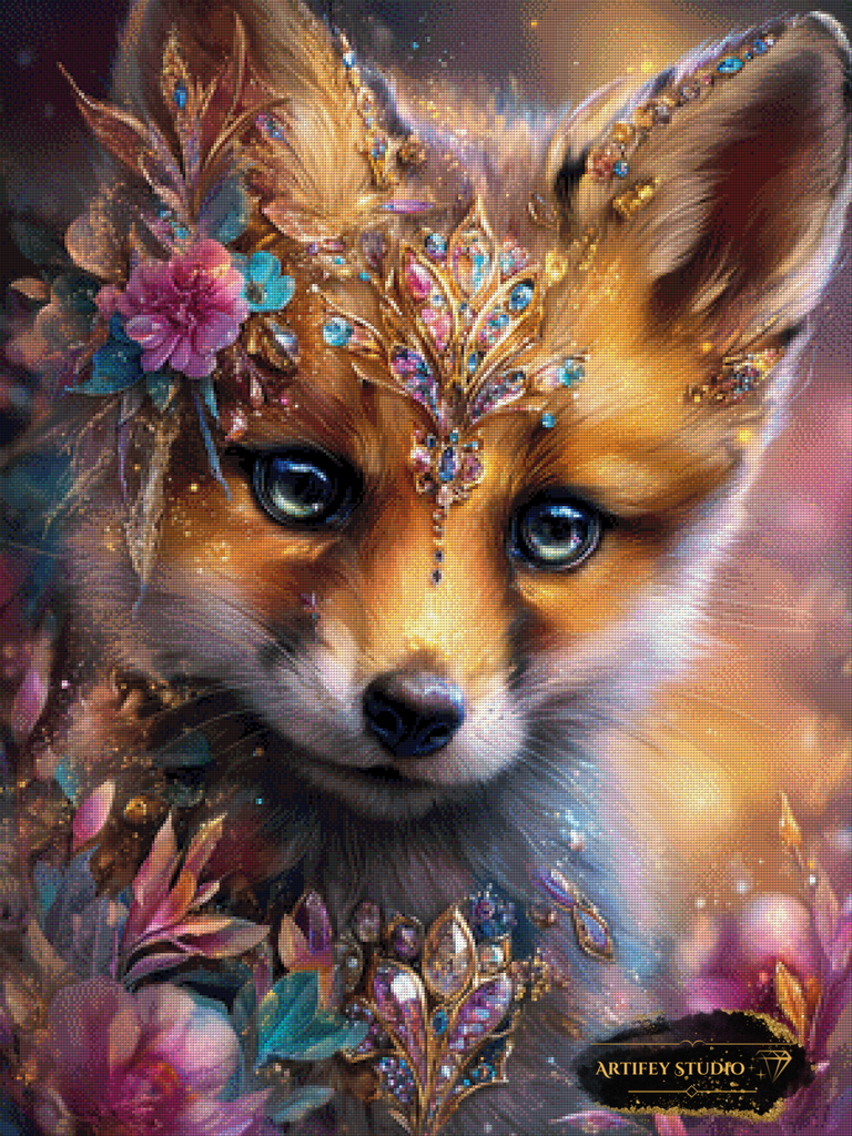 Fox Lady by Artifey 75x100 mit 280 Farben - Artifey Studio