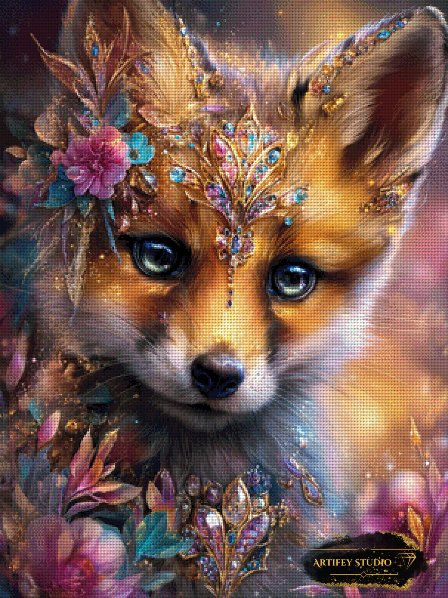 Fox Lady by Artifey 75x100 mit 280 Farben