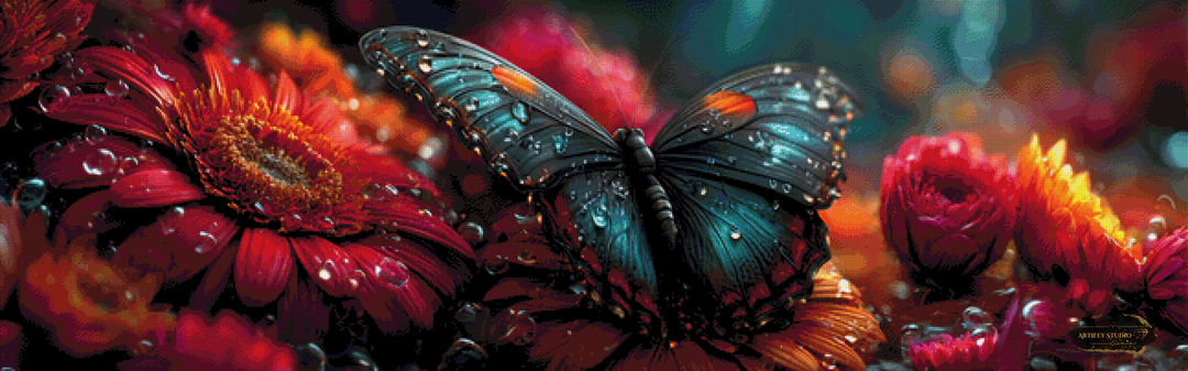 Wings of Morning Dew by Artifey 160x50 mit 250 Farben - Artifey Studio