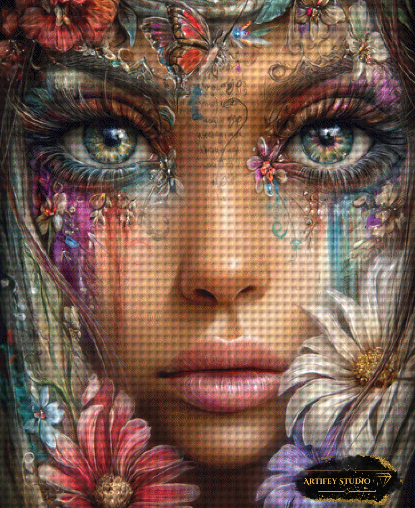 Those eyes by Artifey 90x110 mit 280 Farben