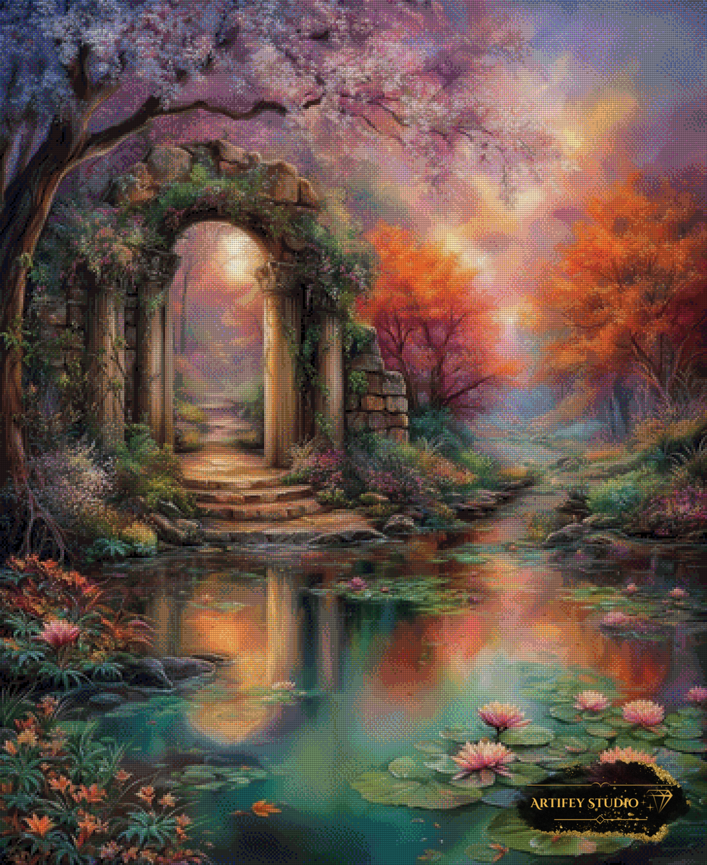 Das Lotusportal by Salzkatze 90x110 mit 220 Farben